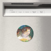 ゴージャスシータートルステンドグラススタイルアート マグネット (インサイチュ (食洗機))