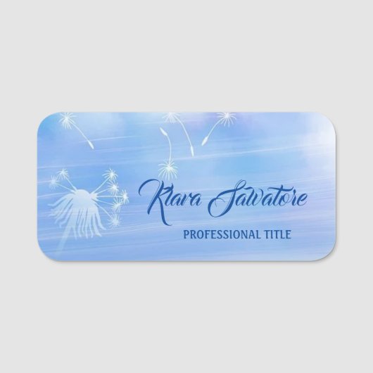 ゴージャススイートアメージングブルーダンデリオン 名札 (正面)