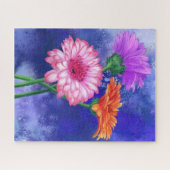 ゴージャススリーカラーガーベラスミグンアートスケッチ ジグソーパズル (横)