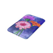 ゴージャススリーカラーゲルベラ-ミグンドアートスケッチ バスマット (アングル)