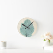ゴージャスターコイズ/アクアコーラル ラウンド壁時計 (ホーム)