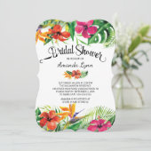 ゴージャストロピカルフラワーブライダルシャワー 招待状 (スタンド正面)