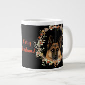 ゴージャスドイツシェパードホリデーコーヒーマグ ジャンボコーヒーマグカップ (正面右)