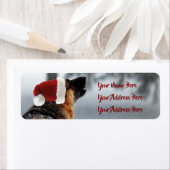 ゴージャスドイツシェパードホリデー住所 シール (インサイチュ)