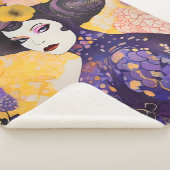 ゴージャスドラッグクイーンクリムトスタイル シェルパブランケット (3/4)