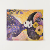 ゴージャスドラッグクイーンクリムトスタイル タペストリー (正面(横))