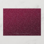 ゴージャスバーガンディヴィンテージカリグラフィー受付 エンクロージャーカード (裏面)