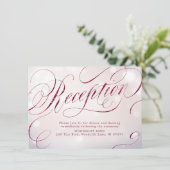 ゴージャスバーガンディヴィンテージカリグラフィー受付 エンクロージャーカード (スタンド正面)