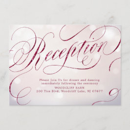 ゴージャスバーガンディヴィンテージカリグラフィー受付 エンクロージャーカード