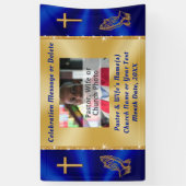 ゴージャスパスターまたは教会記念お祝い 横断幕 (縦)