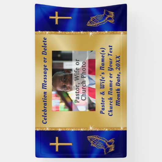 ゴージャスパスターまたは教会記念お祝い 横断幕 (縦)