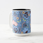 ゴージャスパステルバタフライ&フローラ ツートーンマグカップ (正面左)