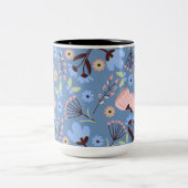 ゴージャスパステルバタフライ&フローラ ツートーンマグカップ (中央)