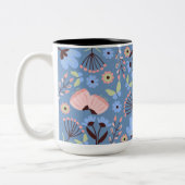 ゴージャスパステルバタフライ&フローラ ツートーンマグカップ (左)