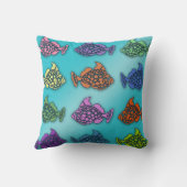 ゴージャスパステルフィッシュデザイン枕 クッション (裏面)