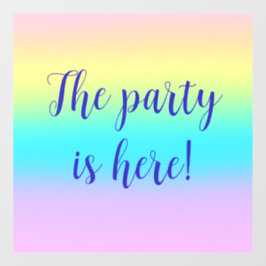 ゴージャスパステルレインボーグラデーショ結婚ン ウィンドウサイン