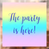 ゴージャスパステルレインボーグラデーショ結婚ン ウィンドウサイン (シート2)