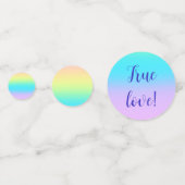 ゴージャスパステルレインボーグラデーショ結婚ン コンフェッティ (正面)