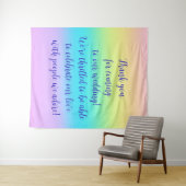 ゴージャスパステルレインボーグラデーショ結婚ン タペストリー (インサイチュ(横))