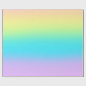 ゴージャスパステルレインボーグラデーショ結婚ン ラッピングペーパー (フラット)