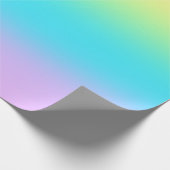 ゴージャスパステルレインボーグラデーショ結婚ン ラッピングペーパー (角)