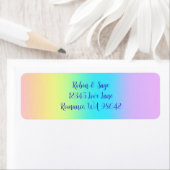 ゴージャスパステルレインボーグラデーショ結婚ン ラベル (インサイチュ)