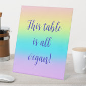 ゴージャスパステルレインボーグラデーショ結婚ン 台座サイン (インサイチュ)