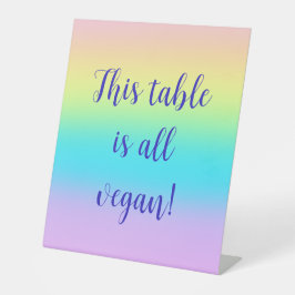 ゴージャスパステルレインボーグラデーショ結婚ン 台座サイン