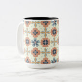 ゴージャスパステル調和フローラ ツートーンマグカップ (正面左)
