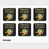 ゴージャスパーソナライズされたな金ゴールド50歳 スクエアシール (シート)