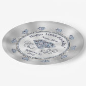 ゴージャスパーソナライズされたな100番目の誕生日プレート ペーパープレート (アングル)