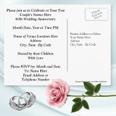 ゴージャスパーソナライズされたな60周年記念招待状 インビテーションポストカード