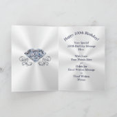 ゴージャスパーソナライズされたダイヤモンド100誕生日カード カード (内部)