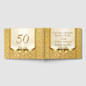 ゴージャスパーソナライズされた50周年記念ゲストブック ゲストブック (全面)