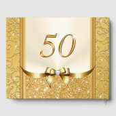 ゴージャスパーソナライズされた50周年記念ゲストブック ゲストブック (裏面)