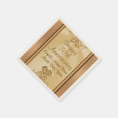 ゴージャスパーソナライズされた50周年記念ナプキンス スタンダードカクテルナプキン (角)