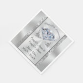 ゴージャスパーソナライズされた60周年記念ナプキンス スタンダードランチョンナプキン (角)