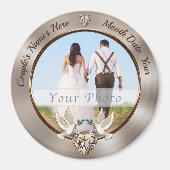 ゴージャスパーソナライズされた、マグネット結婚式の引き出物格安 マグネット (正面)