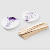 ゴージャスパープルフラワー結婚式 プログラム ハンドファン (組立なし)