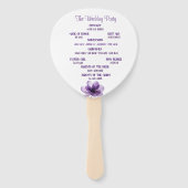 ゴージャスパープルフラワー結婚式 プログラム ハンドファン (裏面)