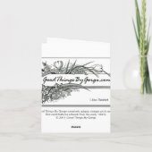 ゴージャスパープルラヴァンダル薄紫バスケット カード (裏面)