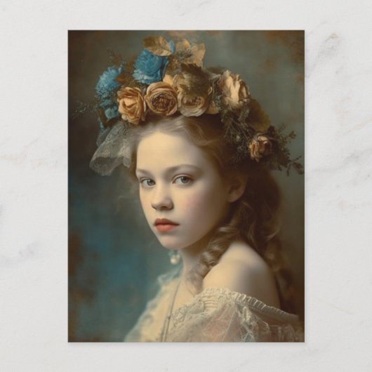 ゴージャスビクトリアンな子ポートレート ポストカード (正面)