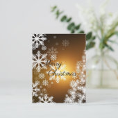 ゴージャスビューティフル金ゴールドスパークリーブレスホリデーカード シーズンカード (スタンド正面)