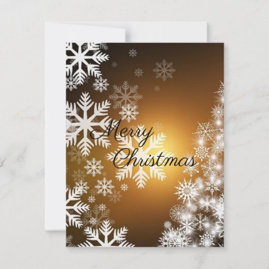 ゴージャスビューティフル金ゴールドスパークリーブレスホリデーカード シーズンカード (正面)
