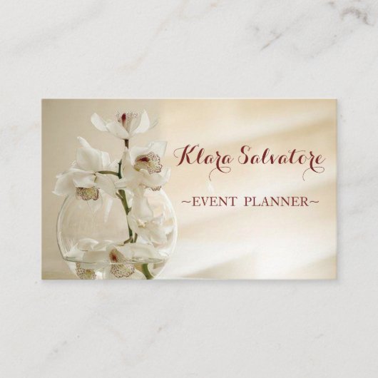 ゴージャスビューテ素晴らしィフルオーキッド 名刺 (正面)