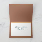 ゴージャスピンクチューリップかわいらしフローラブーケ誕生日 カード (内部)