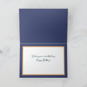 ゴージャスピンクチューリップかわいらしフローラブーケ誕生日 カード (内部)