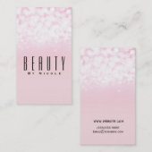 ゴージャスピンク シック ボケ グラマラス ライト モダン 名刺 (正面/裏面)
