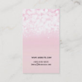 ゴージャスピンク シック ボケ グラマラス ライト モダン 名刺 (裏面)