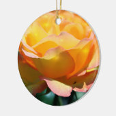 ゴージャスファンシーイエローローズハッピーホリデー セラミックオーナメント (左)